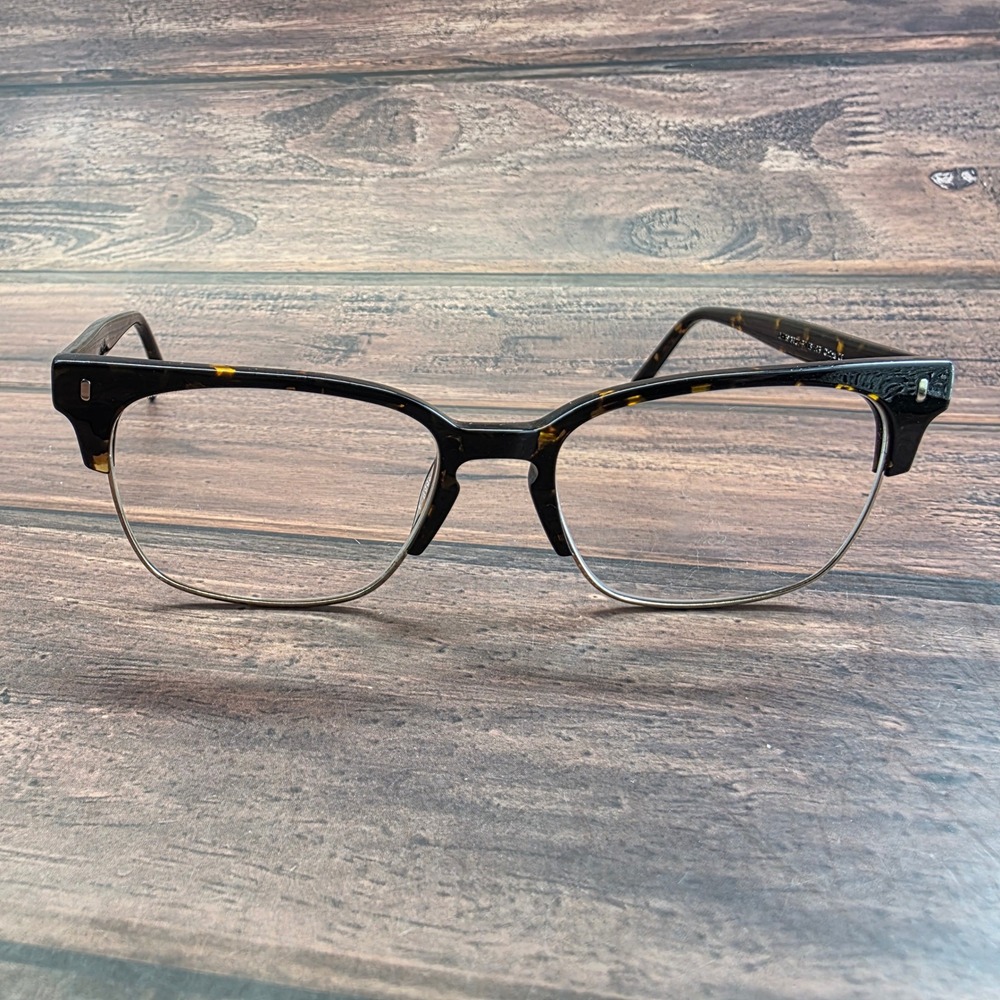 Warby Parker Ames 3204 Eyeglasses Tortoise Silver Browline Frames 54-18-145